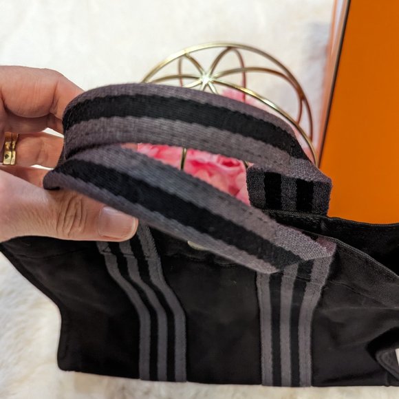 Hermès Herline Fourre Tout PM Gray/Black Tote Bag Small w COA and Hermes box - Picture 6 of 10
